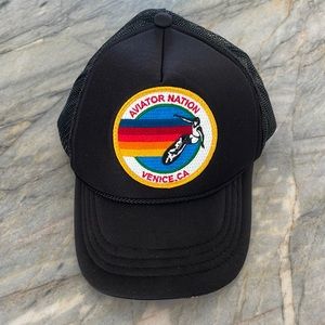 Aviator Nation Venice, CA Black Trucker Hat